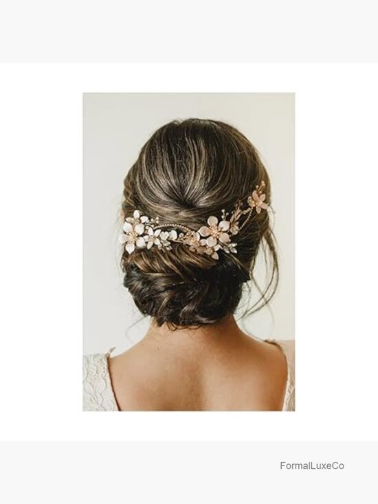Bridal Flower Headband Hair Vine Crystal Headpiece for Wedding